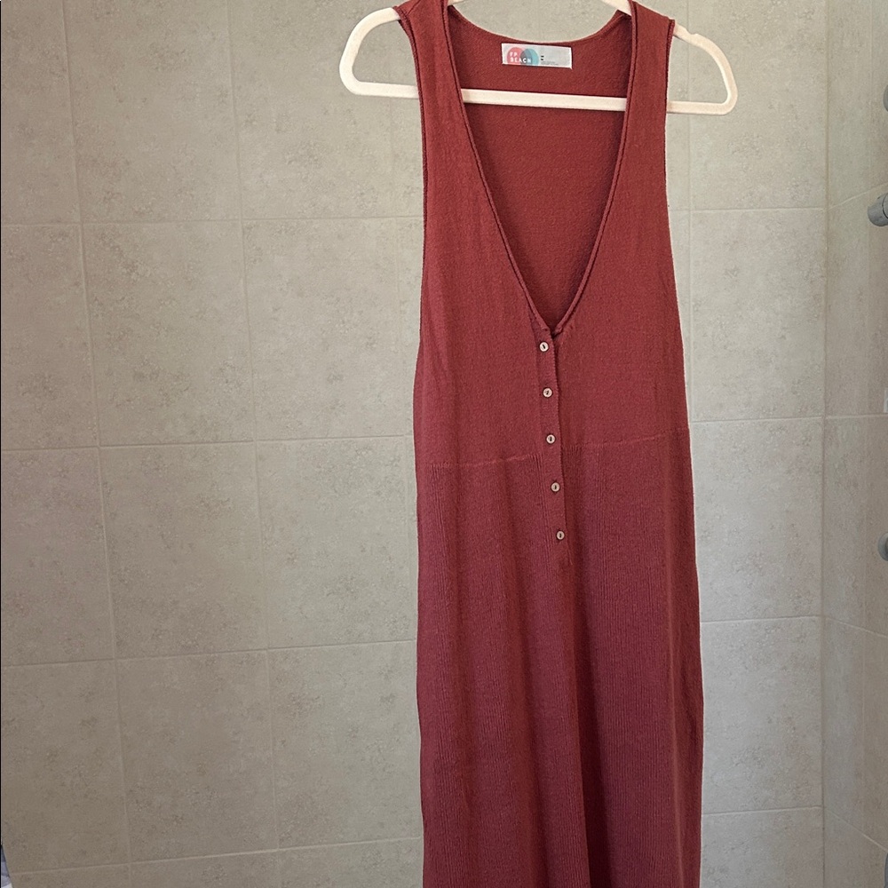 Free People Sleeveless Rust Maxi Dress
